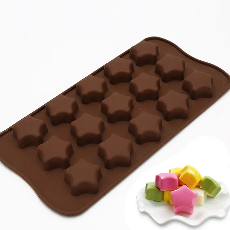 Силиконовая форма для шоколада в форме звезды 15 отверстий|Формы тортов| |