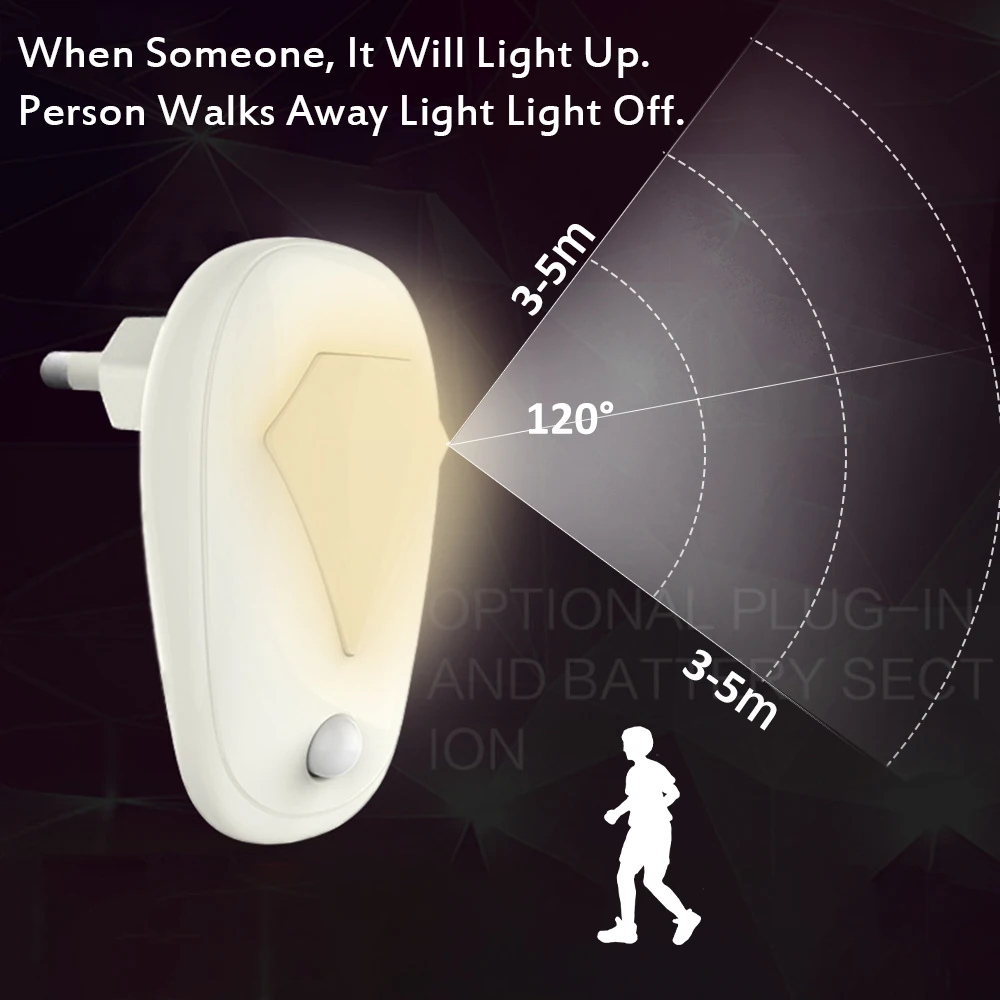 Светодиодный ночсветильник с евророзеткой сенсорный переключатель розеткой для