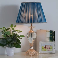 ory crystal table lamp bedside led desk light zinc alloy luxury decorative for home foyer bedroom office hotel study