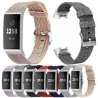 Essidi холщовый браслет для Fitbit Charge 3 4 Смарт-часы с заменой ремешка для Fitbit Charge 3 4 Sports Weaven застежка