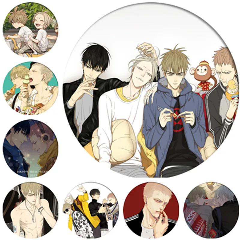 Anime 19 Days Cosplay Backpack Badges Old Xian Hetian Jia Brooch Pins Collection Breastpin for Bags Clothes