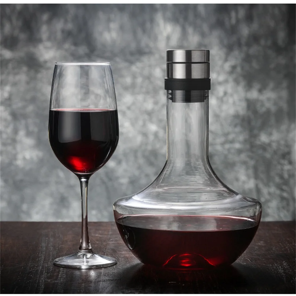 

1000ML Big Decanter Handmade Crystal Red Wine Brandy Champagne Glasses Decanter Bottle Jug Pourer Aerator Fast Decanter For Bar