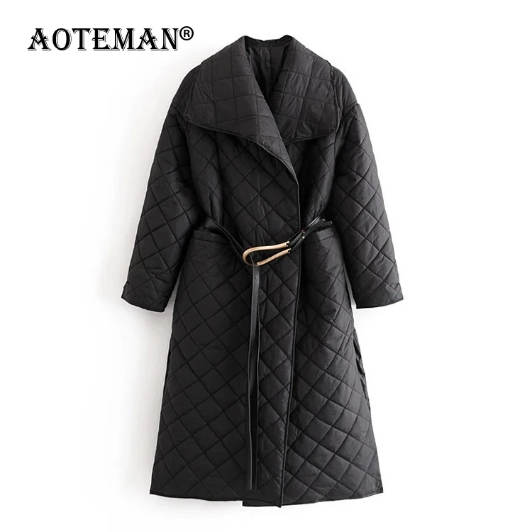 

Women Winter Coat Plaid Long Jackets Warm Parkas Female Solid Oversize Thick Casual Outwear Women Clothing Vintage Jacket LL240