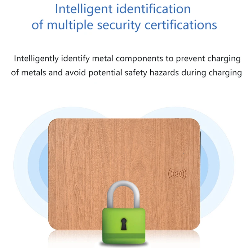 

10W wood mouse pad wireless chargers for iPhone 12 pro max 11 mini X XR XS wood wireless charging for samsung s40 s20 s10