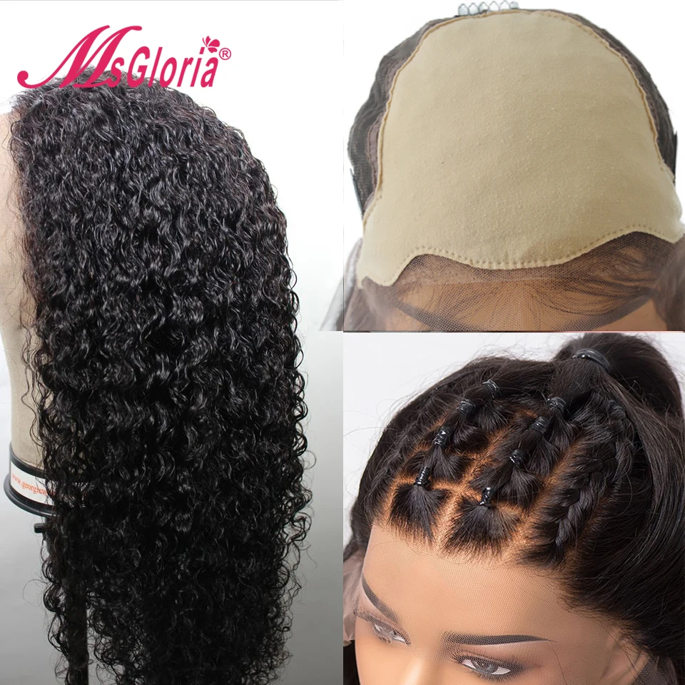 Предварительно сорванные поддельные волосы на коже головы кудрявый парик 13x6