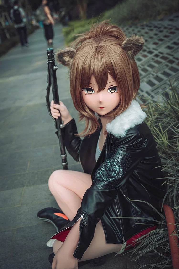 (A41) Custom Female/Girl Resin Cosplay Japanese Role Play Anime Character Kigurumi Mask With Back Shell Crossdresser Doll