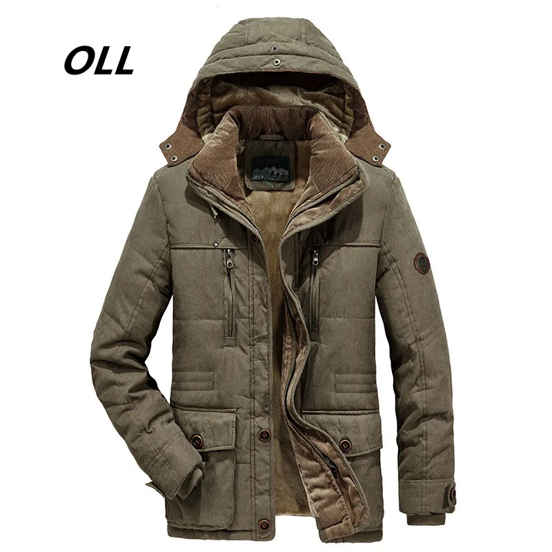 Military Thicken Fleece winter Jacket Mens Casual Hooded Pilot Cargo Coats warm High Quality Parka Male Multiple-pockets Outwear