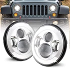 Круглая светодиодная фара 7 дюймов для Jeep Wrangler TJ JK LJ CJ для Lada 4X4, Land Rover Defender для Nissan патруль Y60 Hummer H1  H2