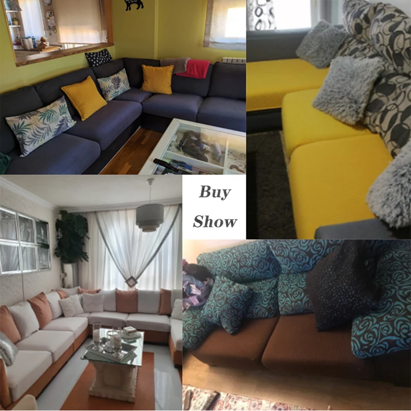 

Funiture Protector Sofa Seat Cushion Cover Corner Sofa Slipcover Elastic Couch Cover Chair Cover 1/2/3/4 Seat