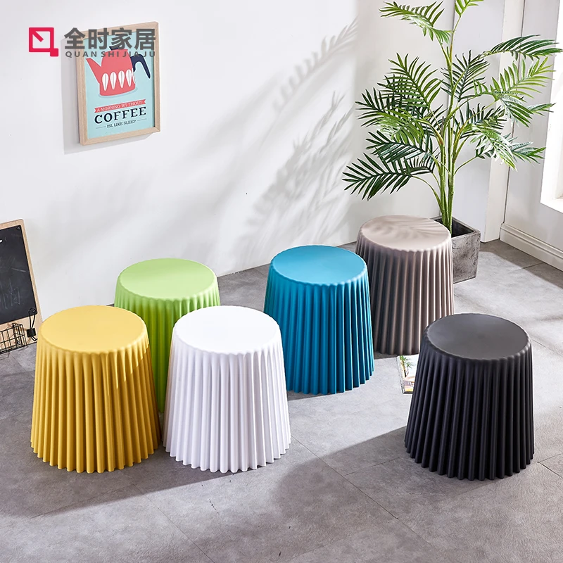 Пластиковый табурет для дома маленькая скамейка утолщенная Северная Европа
