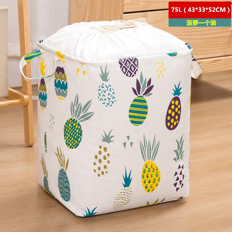 

Cotton and linen quilt bag, finishing clothing bag, giant giant, quilt storage bag, large moving bag