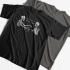 Мужская футболка COOLMIND, из 100% хлопка, с принтом черепа, забавная, свободная, большого размера, уличная одежда с круглым вырезом