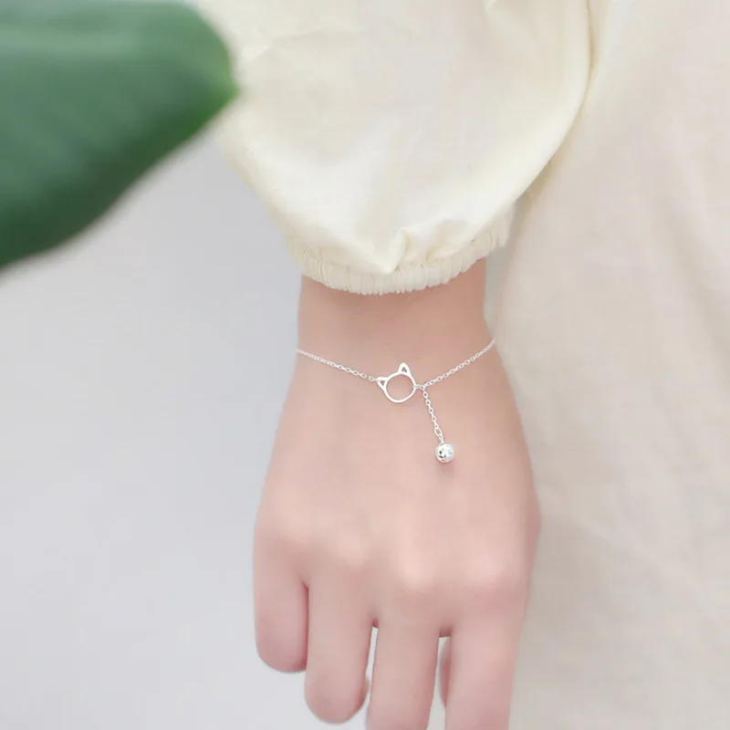 

New Art 925 Sterling Silver Jewelry Female Simple Geometry High-quality Popular Bracelet For Women Valentine's Day present