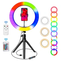 ring light profissional with remote rgb lampara led ring lamp light for photography photo makeup rgb video light phone holder