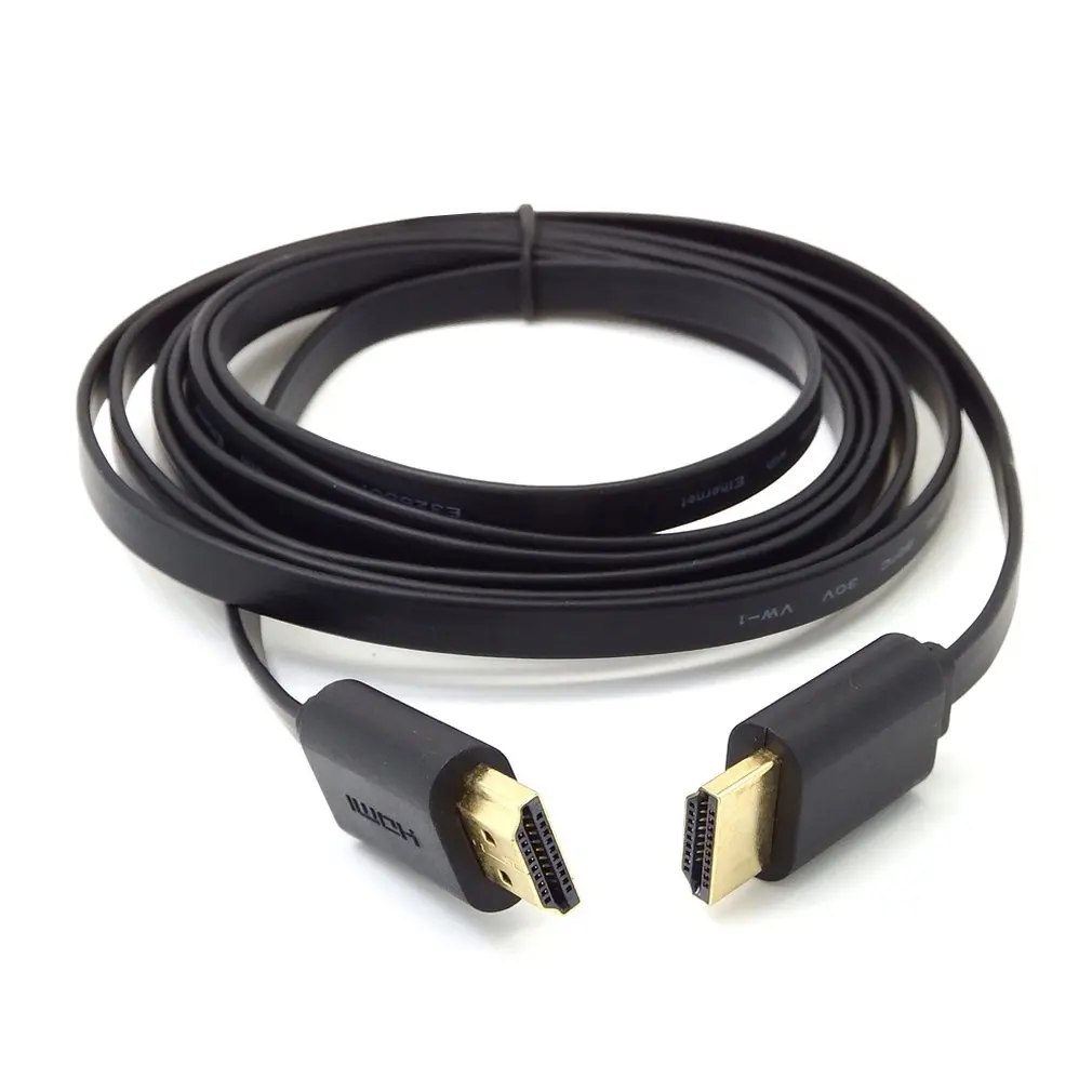 

1,5 м Hdmi к Hdmi кабель 1,4 V 1080P 3D плоский линии Короткие с позолоченными штыревыми соединителями на концах Hdmi кабель для Ps3 Hdtv Dvd Xbox Pc Pro