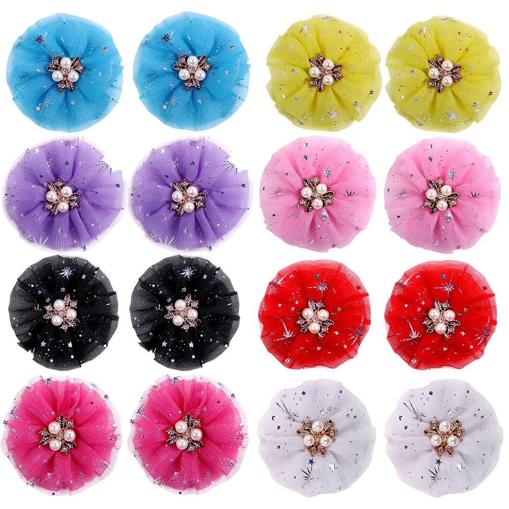 50pcs Dog Accessories Remove Pet Dog Bow Tie Lace Pearl Diamond Pet Supplies Dog Cat Bowties Collar Charms Cute Gifts For Dogs