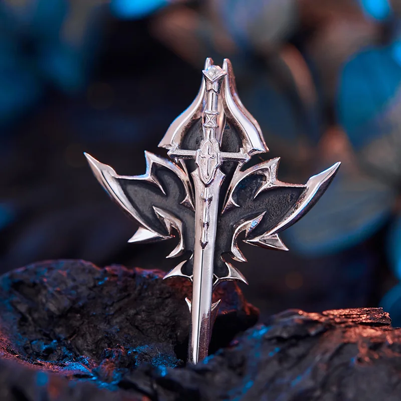 Фото [Fate Apocrypha] Подвеска FGO, серебро 925 пробы, ювелирное ожерелье с крестом, Sabre Siegfried Dargon Slayer Balmung Fate Grand Order №2