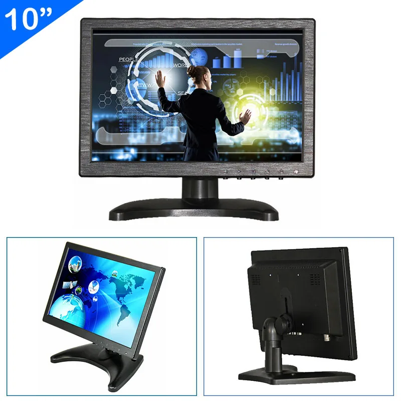 ZHIXIANDA 10 дюймов Автомобильный DVR CCTV монитор микроскопа Дисплей с BNC HDMI AV VGA USB