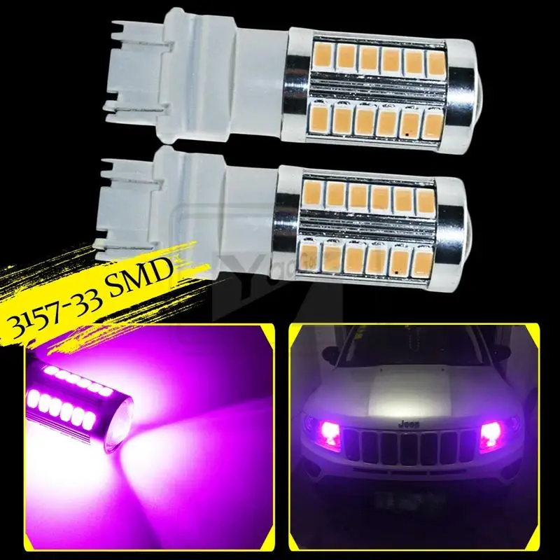 YaaGoo для дневных ходовых огней DRL лампа 3157 T25 5730 чип 33SMD светодиодный Фиолетовый |
