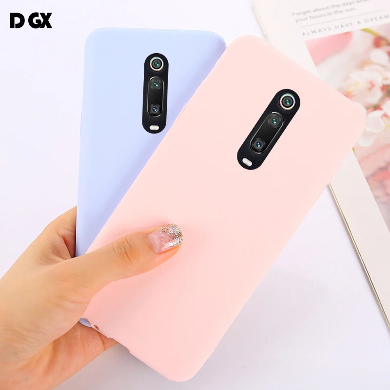 Solid Candy Color Silicone Case For Xiaomi CC9 E 9 8 Se Redmi K20 Note7 Pro Fundas Soft TPU Back Cover 7A 7 Coque |