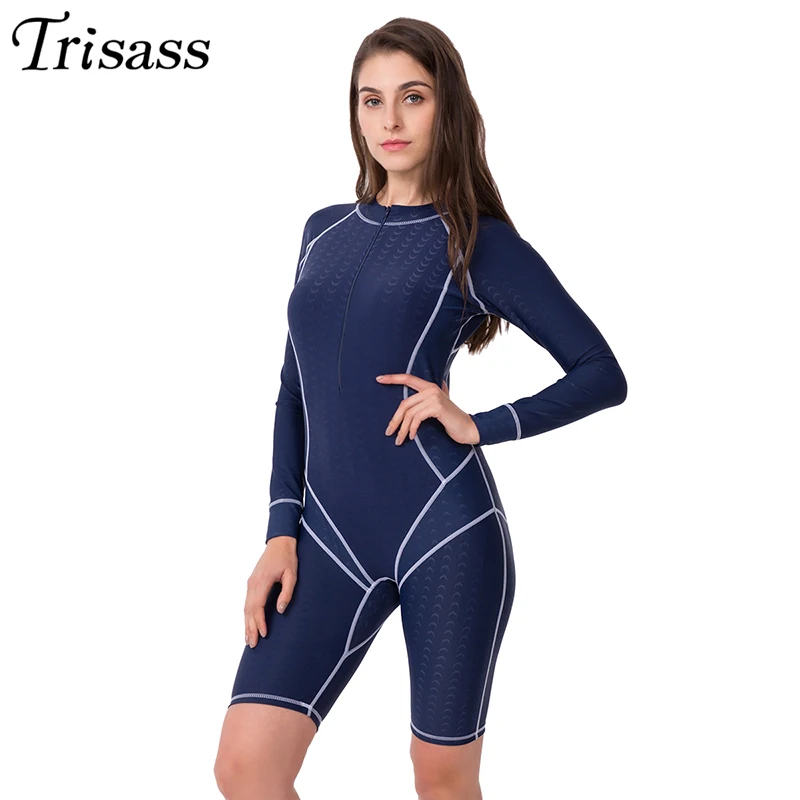 Trisass для женщин профессиональный спорт Цельный купальник размера плюс