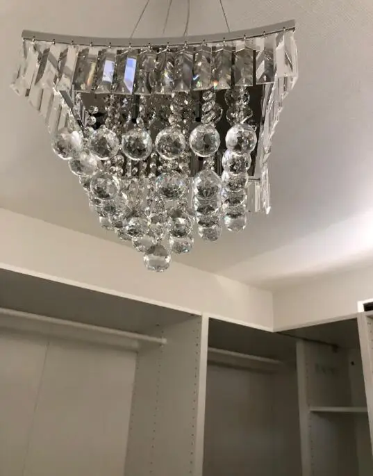 Хит продаж современная люстра светильник с прозрачным кристаллом осветительный
