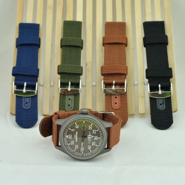 

New Nato Durable Nylon Wrist Watch Strap Durable Nylon Watch Strap Band Bands Green / Black for 18mm 20mm 22mm 24mm