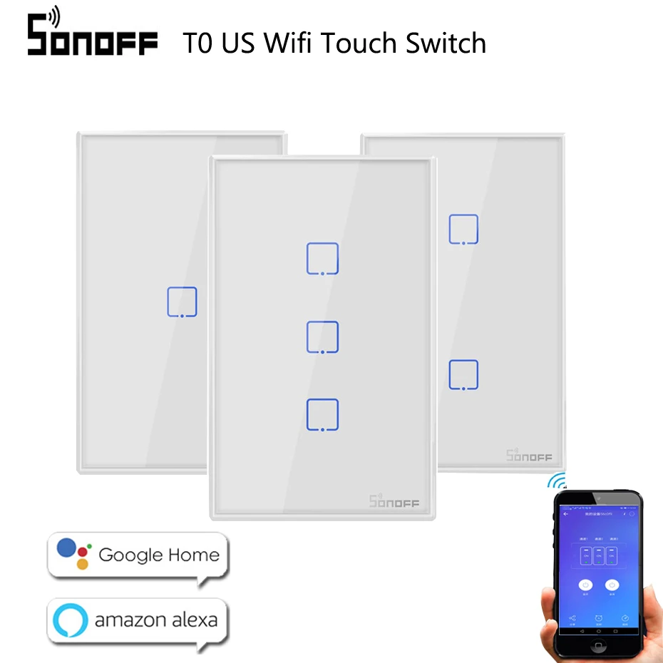 Интеллектуальный выключатель света Sonoff WiFi умный переключатель дистанционного