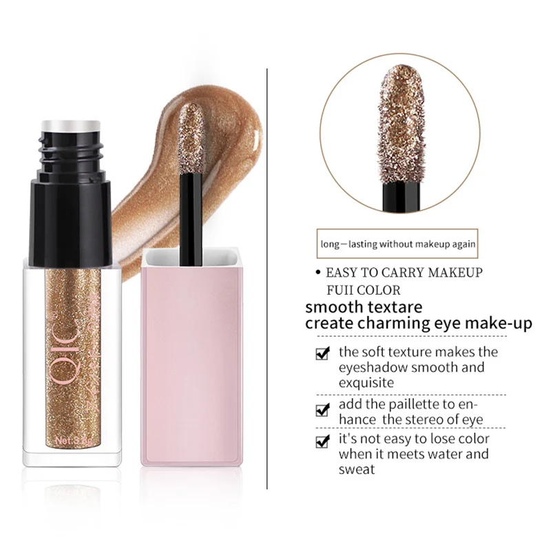 Брендовый блестящий и блестящая жидкая Алмазная подводка для глаз перламутровый