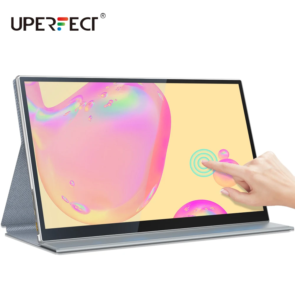 

UPERFECT 15.6" Portable Monitor 100% DCI-P3 99% sRGB, 500 Nits Brightness FHD Touchscreen HDR Gaming Computer Display with USB C