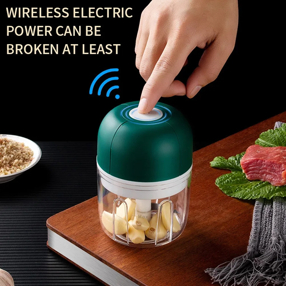 

Wireless Electric Garlic Press Household Portable Meshed Garlic Device Mini Meat Grinder Baby Complementary Food Mixer Dropship