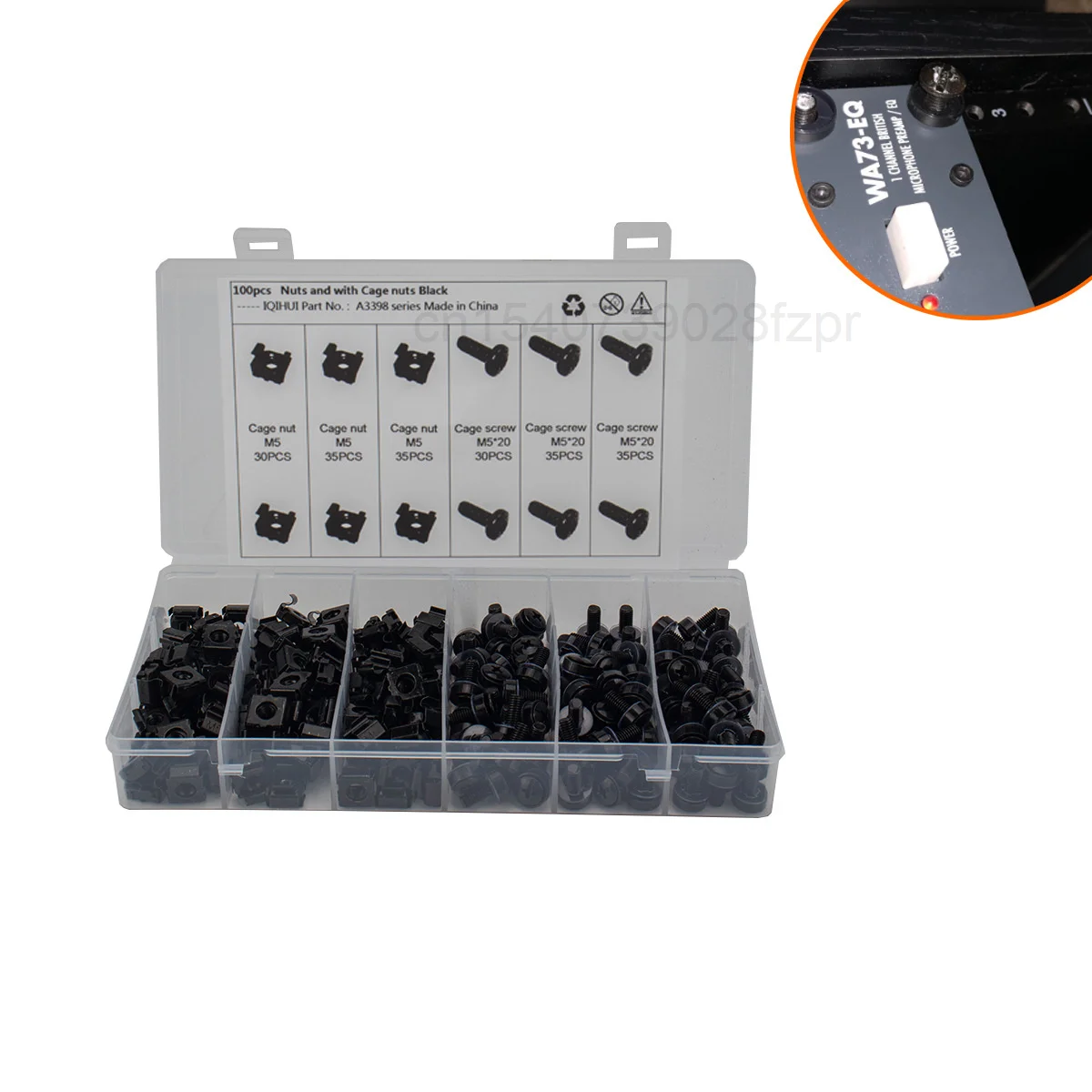 

M5 Screw Chassis Cabinet Clip Nut Cabinet Three Combination Screws Black Cage Nut