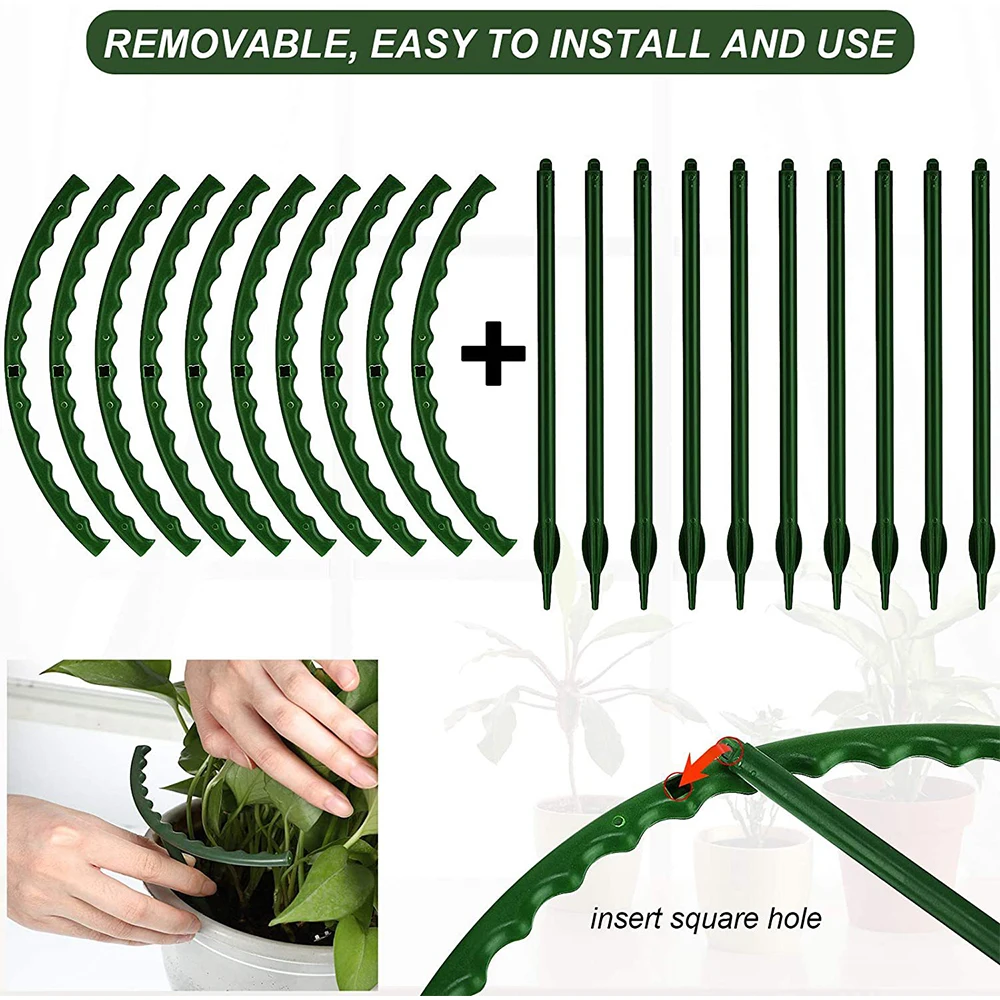 garden plant support cage plie flower stand holder plastic semi circle green house orchard rod household gardening bonsai tool free global shipping