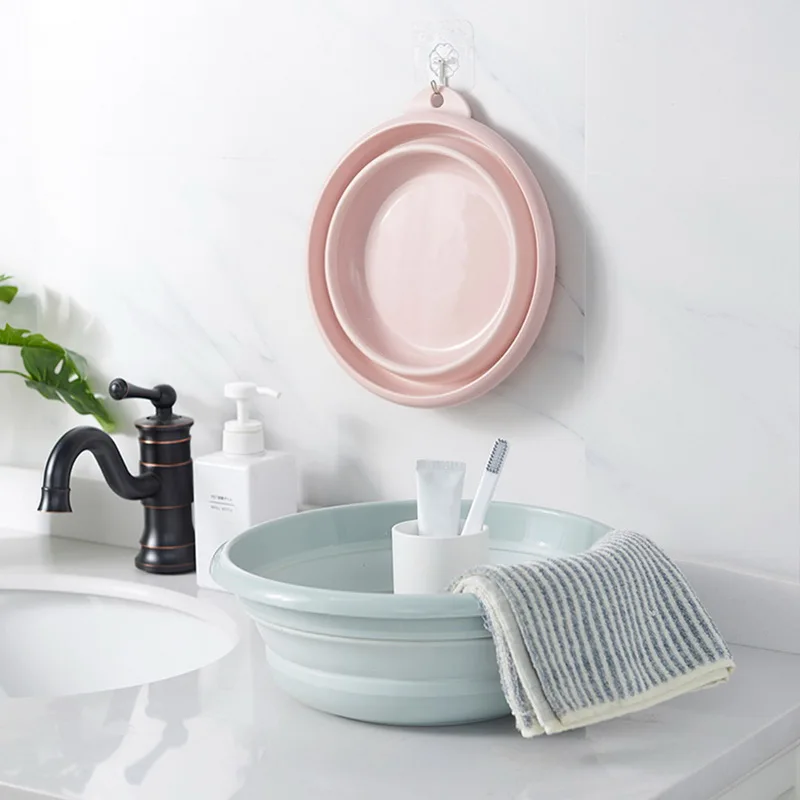 

Collapsible basin Household plastic wash face small size laundry tub portable travel large bath foot wash folding laundry tub