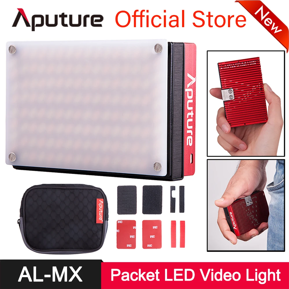 Aputure AL MX на Камера видео светильник Rechargeable128 SMD СВЕТОДИОДНЫЙ Bi color 2800K 6500K CRI TLCI 95 +