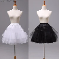 nixuanyuan white or black short petticoats 2021 women a line 3 layers underskirt for wedding dress jupon cerceau mariage