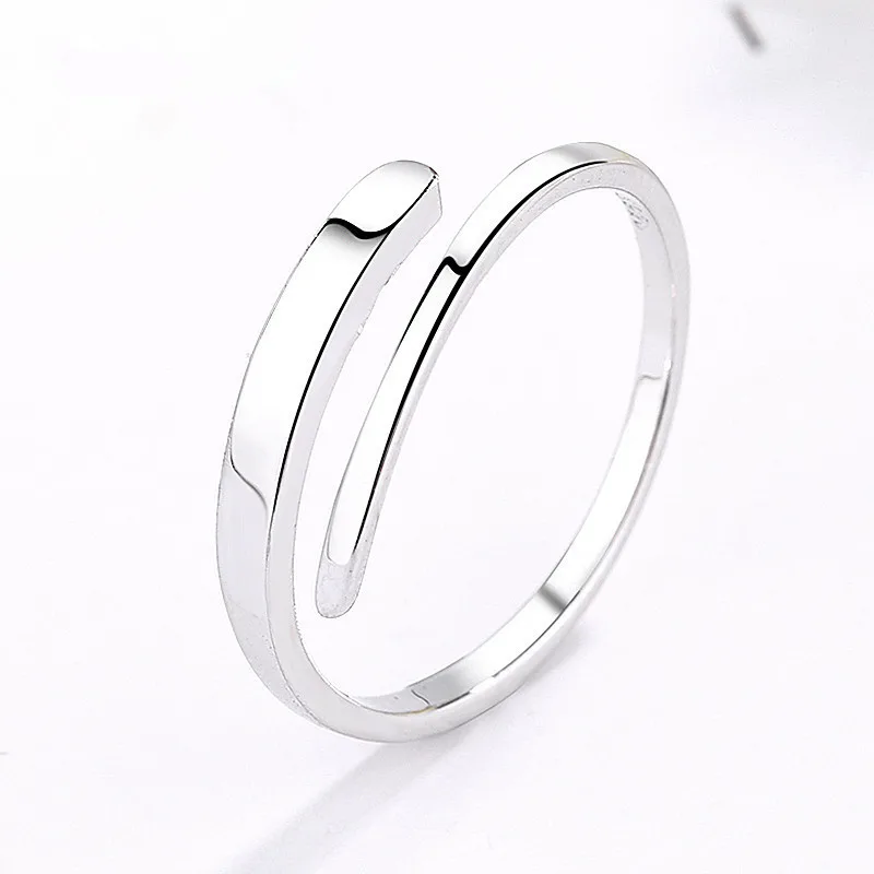 

Новые Модные Простые Стильные гладкие открытые кольца на палец маленькие манжеты из белой меди милые подарки для женщин и девушек модные кольца