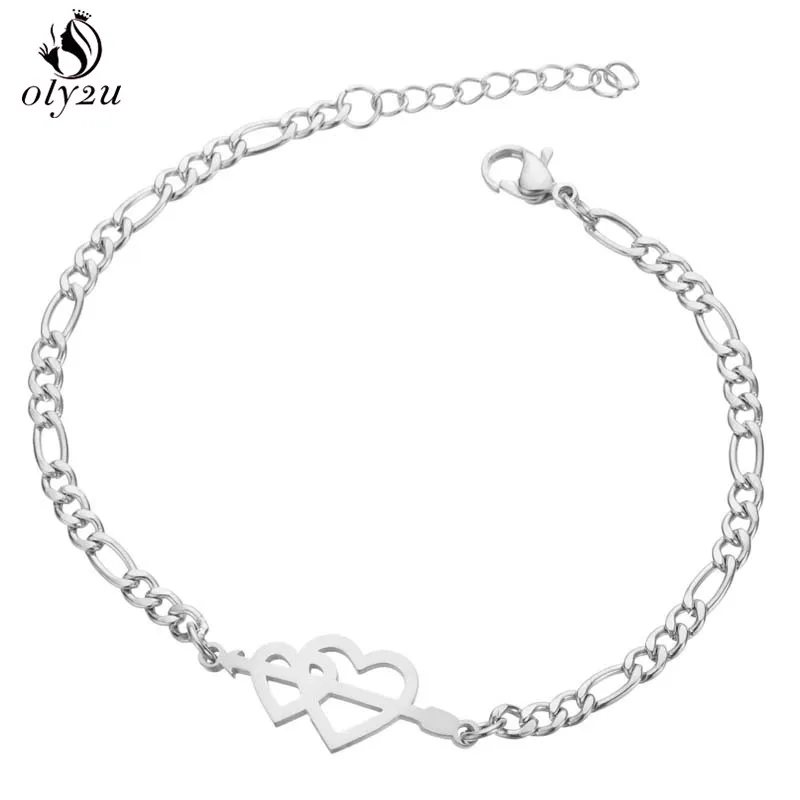 SL154S Poly2u змея из Нержавеющей Стали Цепочка медицинский браслет с сердцебиением для женщин ЭКГ браслеты и браслеты для девочек Рождественские ювелирные изделия pulseras - Окраска металла: SL154S