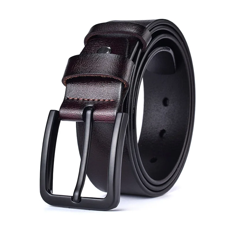 

Crossten quality cow genuine leather luxury strap male belts for men new fashion classice vintage pin buckle leather belt