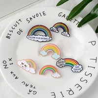 rainbow cloud enamel pins follow your day dream brooches buckle badge decoration on backpack kawaii jewelry gift for women men