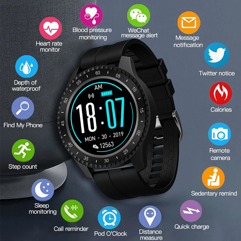 Умные часы IP68 умный Браслет умные для мужчин браслет с дистанционным управлением