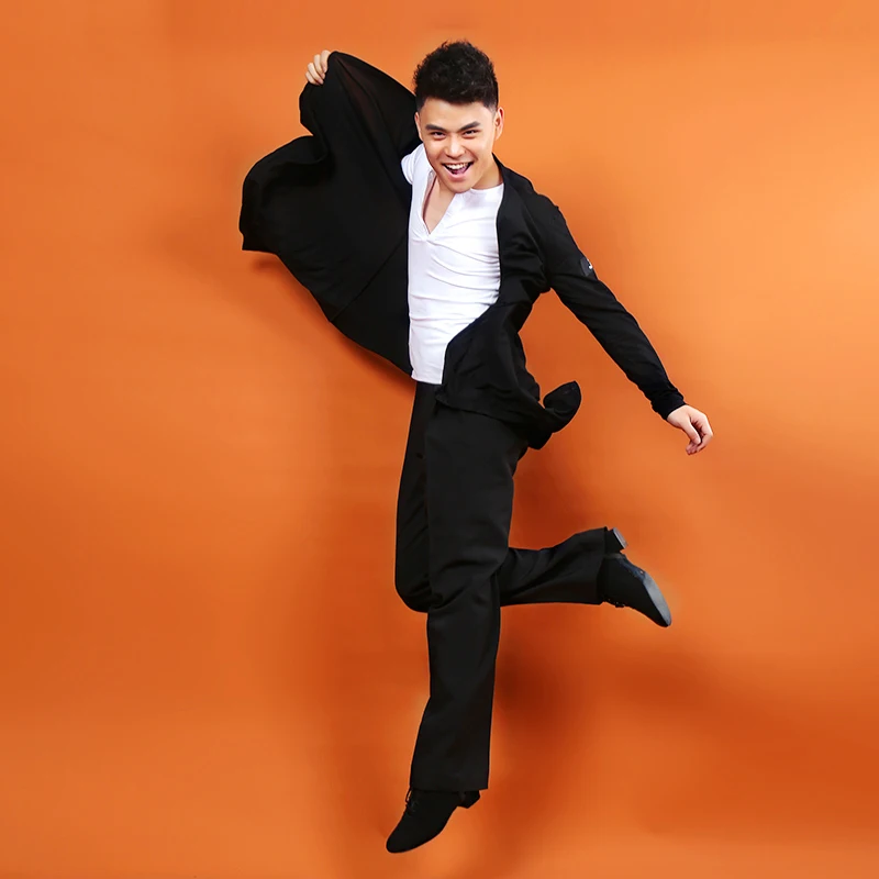 

Latin Dance Shirt Cloak Long-Sleeved Men'S Adult Latin Dance Practice Clothes Latin Ballroom Dance Competition Clothes SL2623