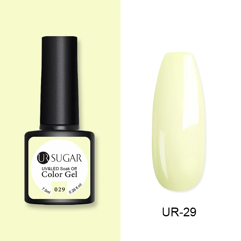 29 Ur Sugar 7,5 мл чистый УФ-Гель-лак Vernis Полупостоянный без протирания верхнее покрытие Цветной Гель-лак замачиваемый УФ светодиодный маникюрный лак - Цвет: 29