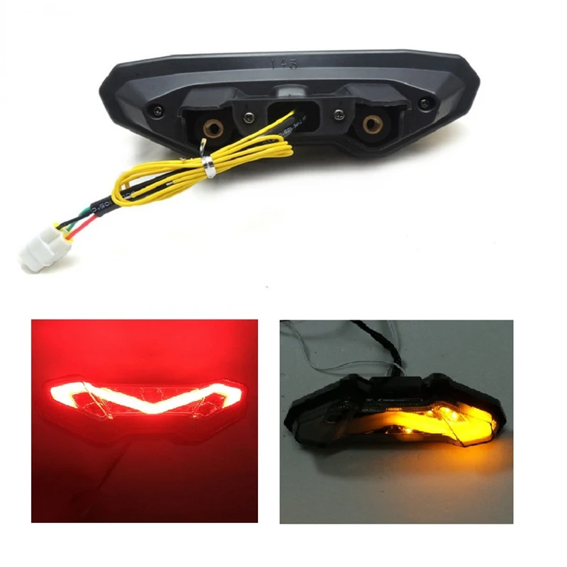 Мотоцикл интегрированный светодиодный задний фонарь Поворотная сигнальная Clear