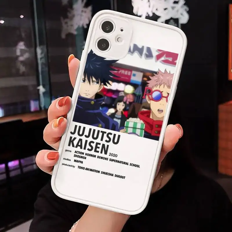

Jujutsu Kaisen Satoru Gojo anime Phone Cases matte transparent For iphone 7 8 11 12 plus mini x xs xr pro max cover