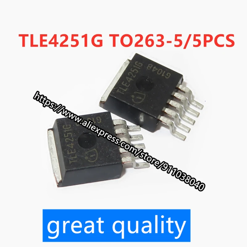 

TLE4251G пластырь TO263-5 Регулятор низкого напряжения, новый оригинальный точечный трафарет TLE4251 5 шт./лот