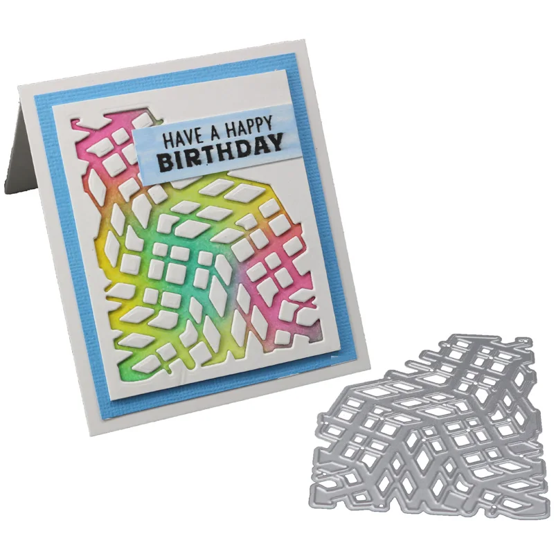 

Irregular Frame Metal Cutting Dies Stencils Grid Background For DIY Scrapbooking Decorative Embossing Handcraft Template