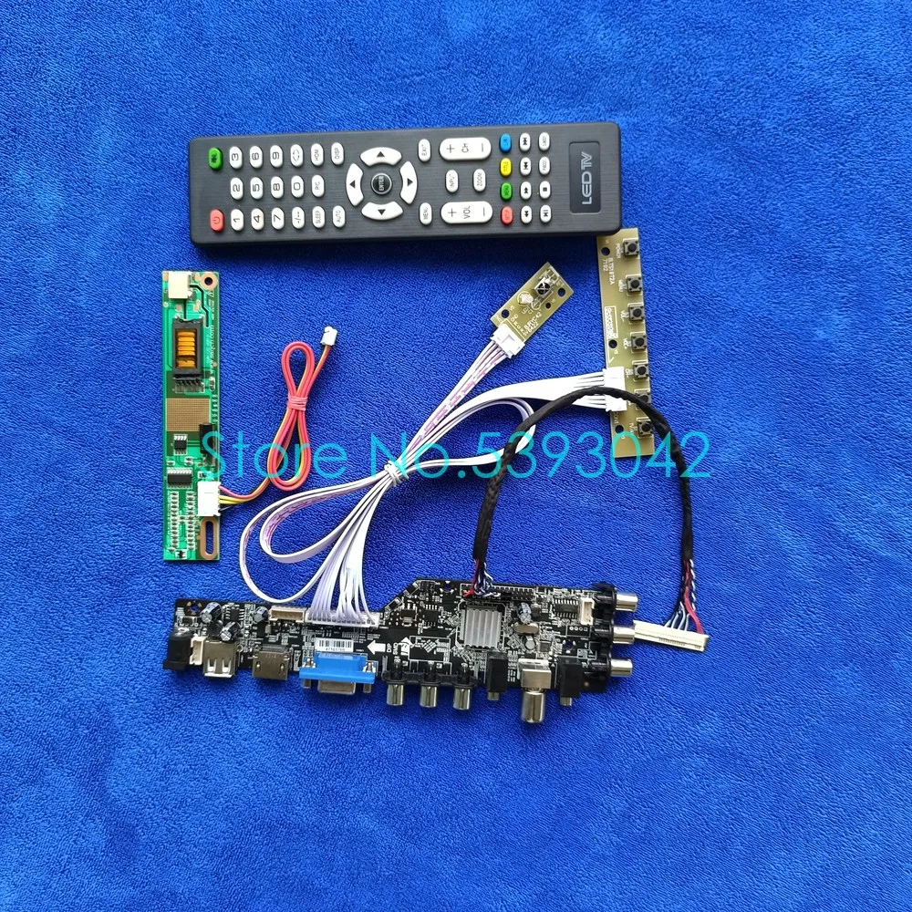 

1CCFL 1280*800 DVB Digital For LTD154EX0C/LTD154EX0V/LTD154LX0S/LT141DEVEP00 Screen USB+VGA+AV Drive Board Kit LVDS 30-Pin