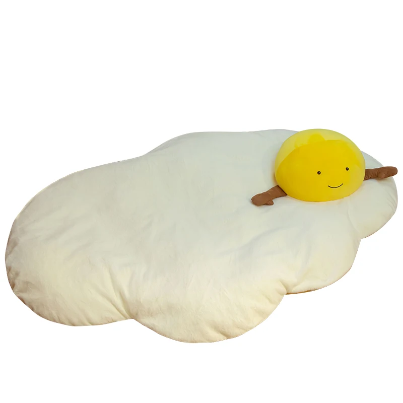 

Poached Egg Floor Mat Plush Cushion Big Size Sleeping Pillow Girls' Bedroom Tatami Window Cushion Bed Cushion for Leaning on