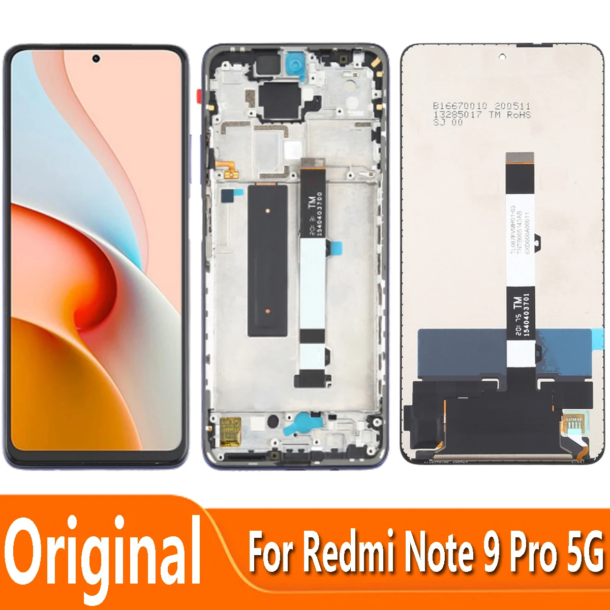 Original For Xiaomi Redmi Note 9 Pro 5G LCD Display Touch Screen Replacement Digitizer For Redmi Note9 Pro 9Pro M2007J17C LCD